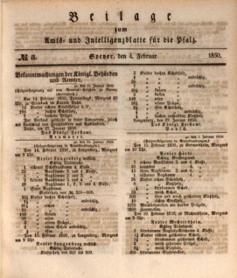 Königlich bayerisches Amts- und Intelligenzblatt für die Pfalz Montag 4. Februar 1850