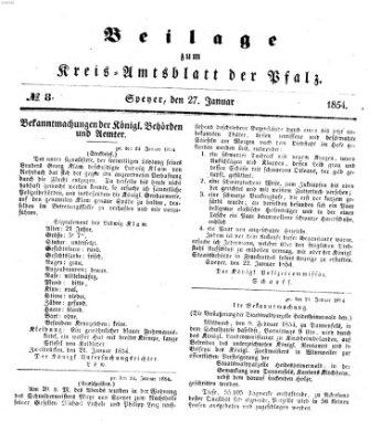 Königlich-bayerisches Kreis-Amtsblatt der Pfalz (Königlich bayerisches Amts- und Intelligenzblatt für die Pfalz) Freitag 27. Januar 1854