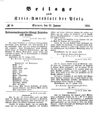 Königlich-bayerisches Kreis-Amtsblatt der Pfalz (Königlich bayerisches Amts- und Intelligenzblatt für die Pfalz) Montag 30. Januar 1854