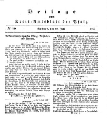 Königlich-bayerisches Kreis-Amtsblatt der Pfalz (Königlich bayerisches Amts- und Intelligenzblatt für die Pfalz) Donnerstag 19. Juli 1855