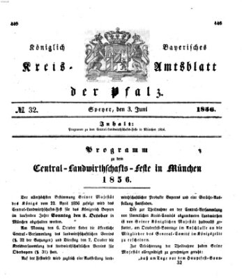 Königlich-bayerisches Kreis-Amtsblatt der Pfalz (Königlich bayerisches Amts- und Intelligenzblatt für die Pfalz) Dienstag 3. Juni 1856