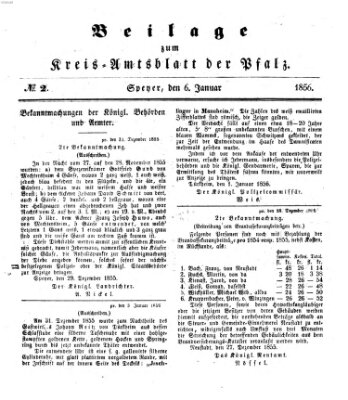 Königlich-bayerisches Kreis-Amtsblatt der Pfalz (Königlich bayerisches Amts- und Intelligenzblatt für die Pfalz) Sonntag 6. Januar 1856