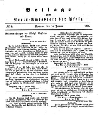 Königlich-bayerisches Kreis-Amtsblatt der Pfalz (Königlich bayerisches Amts- und Intelligenzblatt für die Pfalz) Mittwoch 16. Januar 1856