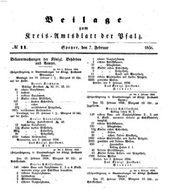 Königlich-bayerisches Kreis-Amtsblatt der Pfalz (Königlich bayerisches Amts- und Intelligenzblatt für die Pfalz) Donnerstag 7. Februar 1856