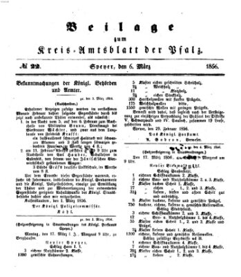 Königlich-bayerisches Kreis-Amtsblatt der Pfalz (Königlich bayerisches Amts- und Intelligenzblatt für die Pfalz) Donnerstag 6. März 1856