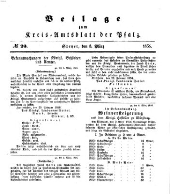 Königlich-bayerisches Kreis-Amtsblatt der Pfalz (Königlich bayerisches Amts- und Intelligenzblatt für die Pfalz) Samstag 8. März 1856