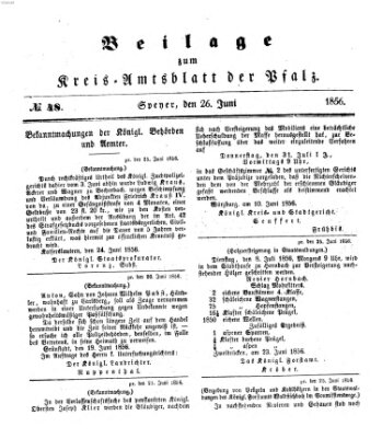 Königlich-bayerisches Kreis-Amtsblatt der Pfalz (Königlich bayerisches Amts- und Intelligenzblatt für die Pfalz) Donnerstag 26. Juni 1856