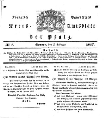 Königlich-bayerisches Kreis-Amtsblatt der Pfalz (Königlich bayerisches Amts- und Intelligenzblatt für die Pfalz) Montag 2. Februar 1857