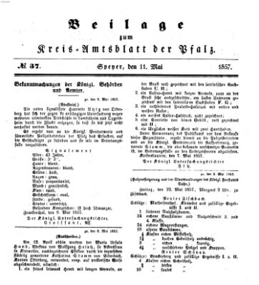 Königlich-bayerisches Kreis-Amtsblatt der Pfalz (Königlich bayerisches Amts- und Intelligenzblatt für die Pfalz) Montag 11. Mai 1857