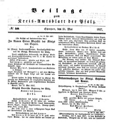 Königlich-bayerisches Kreis-Amtsblatt der Pfalz (Königlich bayerisches Amts- und Intelligenzblatt für die Pfalz) Dienstag 26. Mai 1857