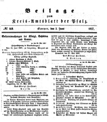 Königlich-bayerisches Kreis-Amtsblatt der Pfalz (Königlich bayerisches Amts- und Intelligenzblatt für die Pfalz) Mittwoch 3. Juni 1857