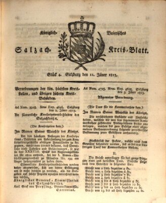 Königlich baierisches Salzach-Kreis-Blatt Montag 11. Januar 1813