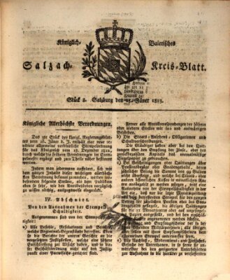 Königlich baierisches Salzach-Kreis-Blatt Montag 25. Januar 1813