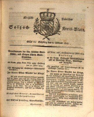 Königlich baierisches Salzach-Kreis-Blatt Montag 8. Februar 1813