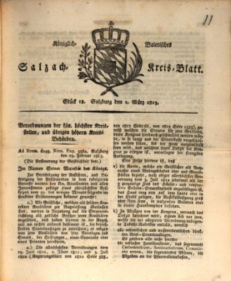 Königlich baierisches Salzach-Kreis-Blatt Montag 1. März 1813