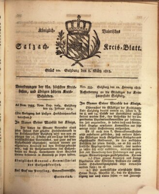 Königlich baierisches Salzach-Kreis-Blatt Montag 8. März 1813