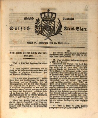 Königlich baierisches Salzach-Kreis-Blatt Montag 29. März 1813