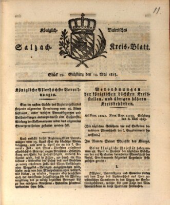 Königlich baierisches Salzach-Kreis-Blatt Freitag 14. Mai 1813