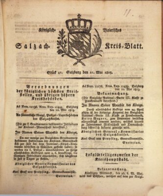 Königlich baierisches Salzach-Kreis-Blatt Freitag 21. Mai 1813