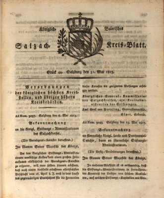 Königlich baierisches Salzach-Kreis-Blatt Montag 31. Mai 1813