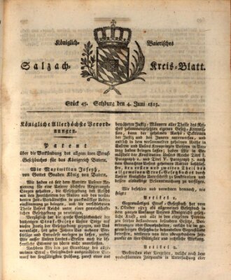 Königlich baierisches Salzach-Kreis-Blatt Freitag 4. Juni 1813