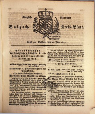 Königlich baierisches Salzach-Kreis-Blatt Montag 21. Juni 1813