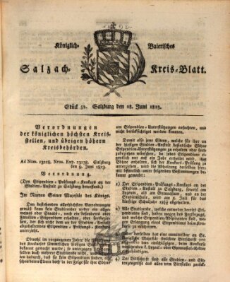 Königlich baierisches Salzach-Kreis-Blatt Montag 28. Juni 1813