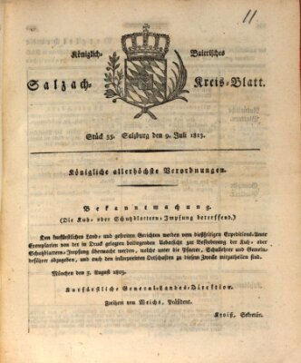 Königlich baierisches Salzach-Kreis-Blatt Freitag 9. Juli 1813