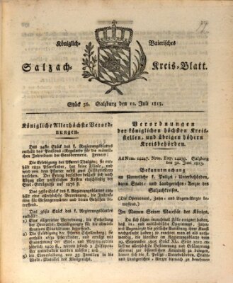 Königlich baierisches Salzach-Kreis-Blatt Montag 12. Juli 1813