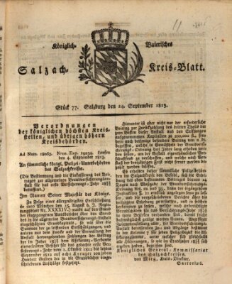 Königlich baierisches Salzach-Kreis-Blatt Freitag 24. September 1813