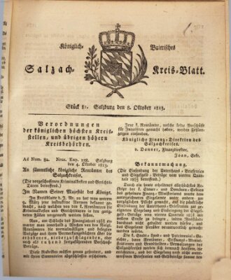 Königlich baierisches Salzach-Kreis-Blatt Freitag 8. Oktober 1813