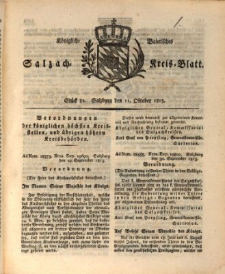 Königlich baierisches Salzach-Kreis-Blatt Montag 11. Oktober 1813