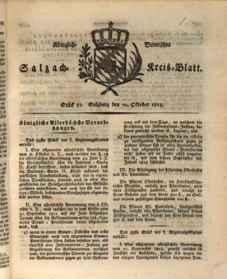 Königlich baierisches Salzach-Kreis-Blatt Freitag 29. Oktober 1813