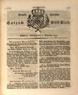 Königlich baierisches Salzach-Kreis-Blatt Montag 29. November 1813