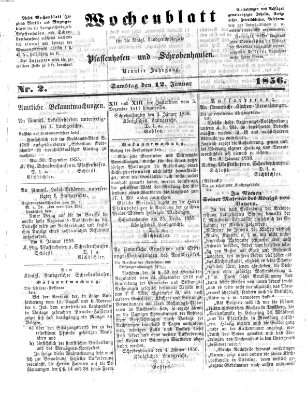 Wochenblatt für die königl. Landgerichtsbezirke Pfaffenhofen und Schrobenhausen (Amts-Blatt für den Verwaltungs- und Gerichts-Bezirk Schrobenhausen) Samstag 12. Januar 1856