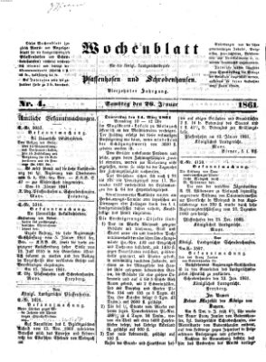 Wochenblatt für die königl. Landgerichtsbezirke Pfaffenhofen und Schrobenhausen (Amts-Blatt für den Verwaltungs- und Gerichts-Bezirk Schrobenhausen) Samstag 26. Januar 1861