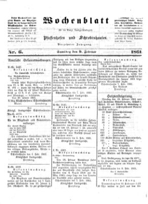 Wochenblatt für die königl. Landgerichtsbezirke Pfaffenhofen und Schrobenhausen (Amts-Blatt für den Verwaltungs- und Gerichts-Bezirk Schrobenhausen) Samstag 9. Februar 1861