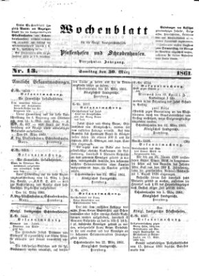 Wochenblatt für die königl. Landgerichtsbezirke Pfaffenhofen und Schrobenhausen (Amts-Blatt für den Verwaltungs- und Gerichts-Bezirk Schrobenhausen) Samstag 30. März 1861