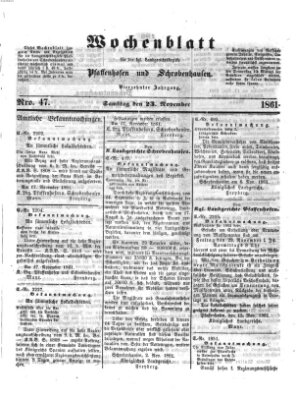 Wochenblatt für die königl. Landgerichtsbezirke Pfaffenhofen und Schrobenhausen (Amts-Blatt für den Verwaltungs- und Gerichts-Bezirk Schrobenhausen) Samstag 23. November 1861