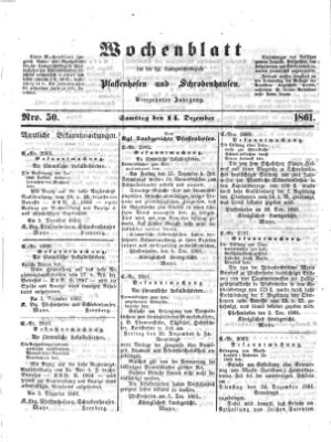 Wochenblatt für die königl. Landgerichtsbezirke Pfaffenhofen und Schrobenhausen (Amts-Blatt für den Verwaltungs- und Gerichts-Bezirk Schrobenhausen) Samstag 14. Dezember 1861