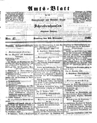 Amts-Blatt für den Verwaltungs- und Gerichts-Bezirk Schrobenhausen Samstag 22. November 1862