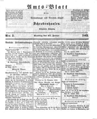 Amts-Blatt für den Verwaltungs- und Gerichts-Bezirk Schrobenhausen Samstag 17. Januar 1863