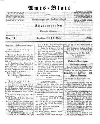 Amts-Blatt für den Verwaltungs- und Gerichts-Bezirk Schrobenhausen Samstag 14. März 1863