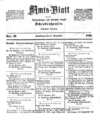 Amts-Blatt für den Verwaltungs- und Gerichts-Bezirk Schrobenhausen Samstag 5. Dezember 1863