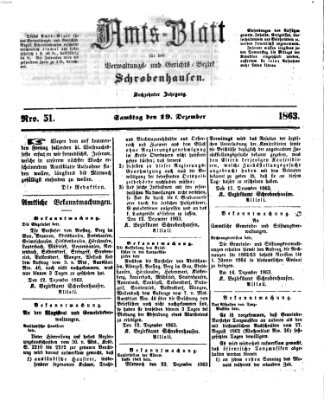 Amts-Blatt für den Verwaltungs- und Gerichts-Bezirk Schrobenhausen Samstag 19. Dezember 1863