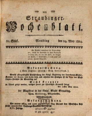Straubinger Wochenblatt Montag 24. Mai 1824