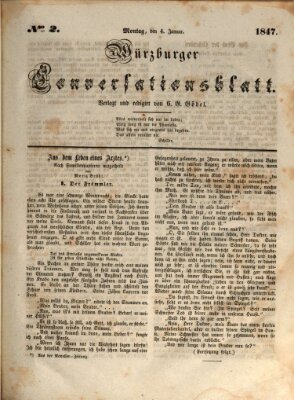 Würzburger Conversationsblatt Montag 4. Januar 1847