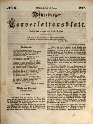 Würzburger Conversationsblatt Mittwoch 13. Januar 1847