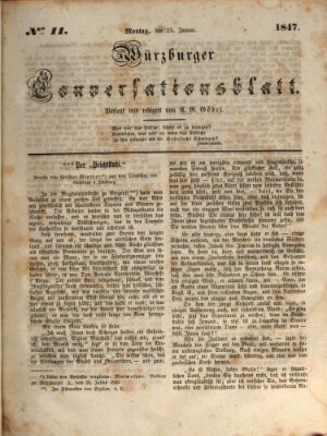 Würzburger Conversationsblatt Montag 25. Januar 1847