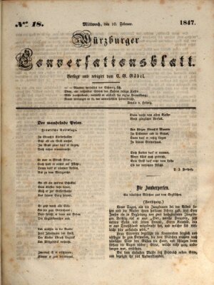 Würzburger Conversationsblatt Mittwoch 10. Februar 1847